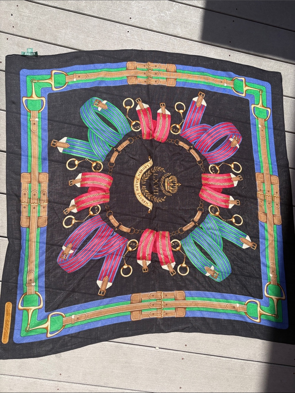 Ralph Lauren silk equestrian scarf